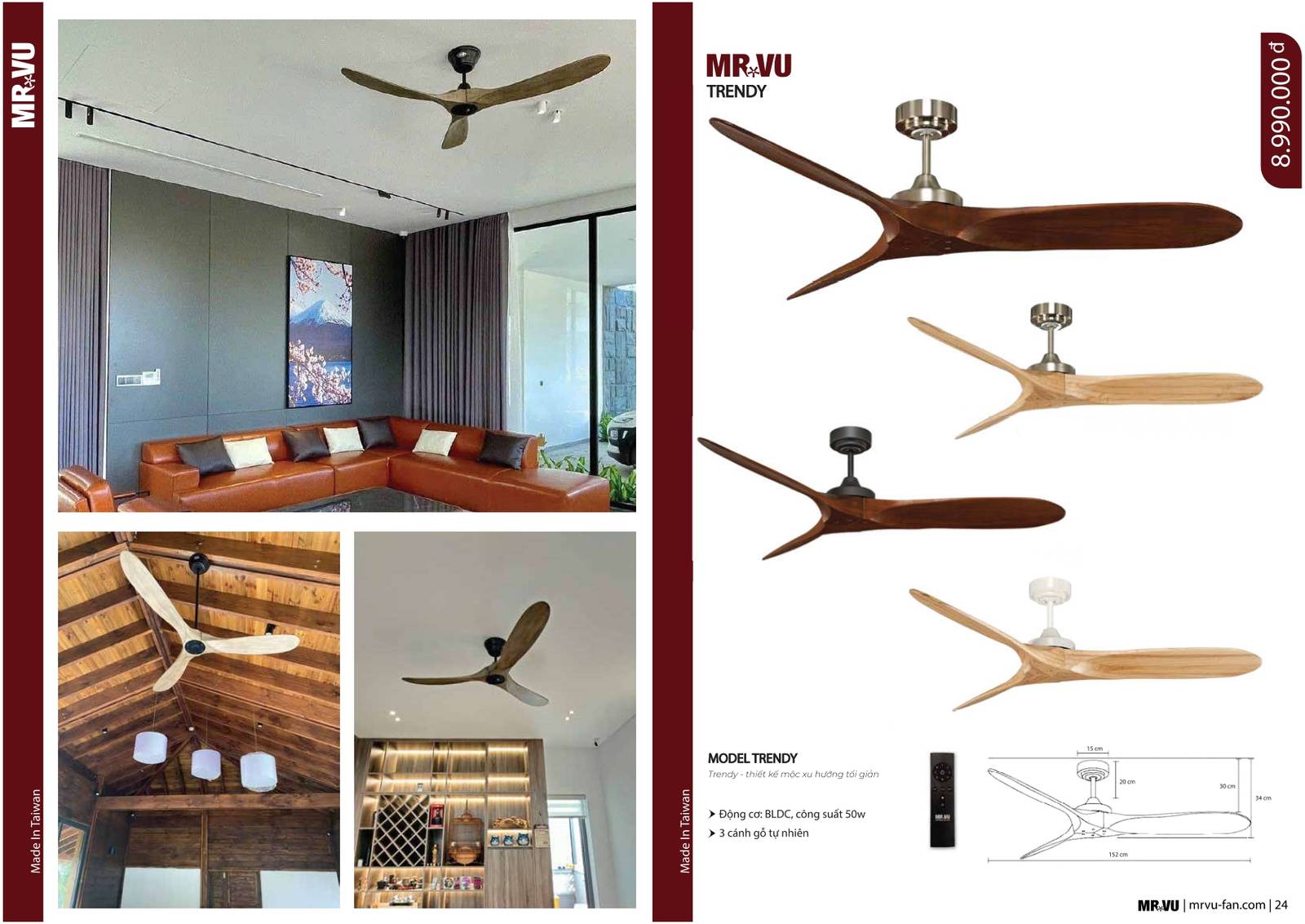 Bảng giá và Catalogue Quạt trần Mr Vũ mới nhất 2024 /Page 